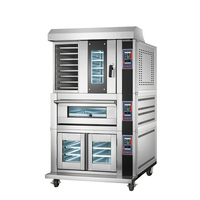 Four à sole combiné professionnel en acier inoxydable pour boulangerie, idéal pour la cuisson du pain et des pizzas