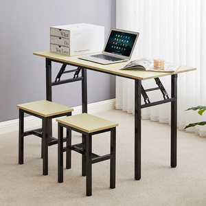 <span class=keywords><strong>Mesa</strong></span> <span class=keywords><strong>de</strong></span> Comedor Plegable Contemporánea GEHENG H-07 con Patas <span class=keywords><strong>de</strong></span> Hierro - <span class=keywords><strong>Mesa</strong></span> <span class=keywords><strong>de</strong></span> <span class=keywords><strong>Estudio</strong></span> Compacta para Apartamentos Pequeños y Uso Doméstico - Product Image 3