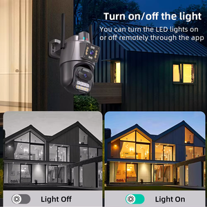 กล้องวงจรปิดไร้สาย 6MP เลนส์คู่ ราคาโรงงาน ขายดี พร้อมระบบมองเห็นกลางคืนแบบสี AI ติดตามอัตโนมัติ กล้อง <span class=keywords><strong>IP</strong></span> สำหรับภายนอกอาคาร - Product Image 6