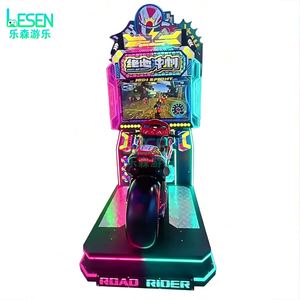 Machine de jeu d'arcade à monnayeur, simulateur de course de moto d'intérieur, jeu vidéo pour parc d'attractions, prise en charge de l'anglais, 2 joueurs - Product Image 2