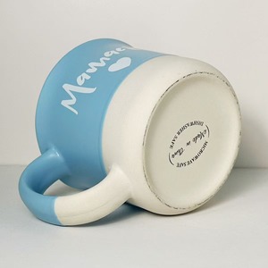 Taza de Cerámica Personalizada con Diseño de Corazón Mamacita, Color Azul y Blanco, con Asa, Taza Individual para Regalos y Ocasiones - Product Image 2