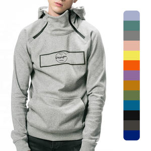 เสื้อสเวตเชิ้ตผู้ชายแบบปกติใส่ในฤดูใบไม้ร่วงเสื้อสเวตเตอร์มีฮู้ดสองด้านมีซิปคอปักโลโก้ได้ตามต้องการขนาดใหญ่ไม่100% - Product Image 1