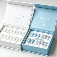 Emballages magnétiques haut de gamme personnalisés pour ongles à presser, boîtes cadeaux rigides en papier pour ongles à presser