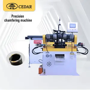 CEDAR XS-60Y-II double head chamfering machine automatic feeding high precision tube and bar chamfering machine