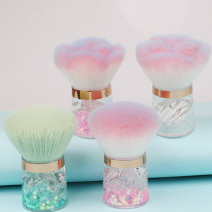 Pinceau de maquillage court pour fond de teint Mushroom Rose Head, pinceau pour maquillage liquide, outil de nettoyage des ongles pour salon de beauté - Product Image 4