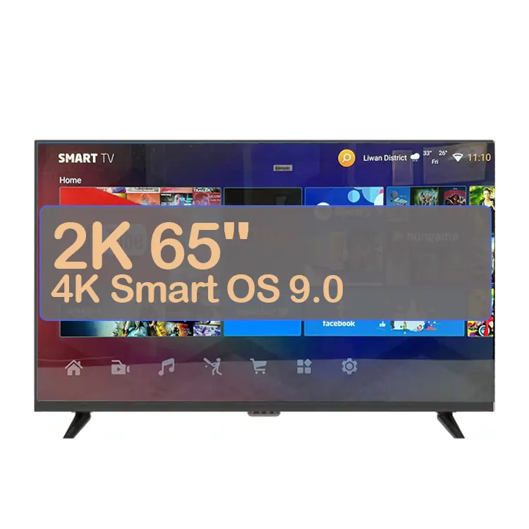 スマートテレビ65インチアナログ/T2(ISDB-T)/DVBT2/S2 CI TV AndroidスマートテレビdVBT2/S2スマートOS11.0 2K DLED TV
