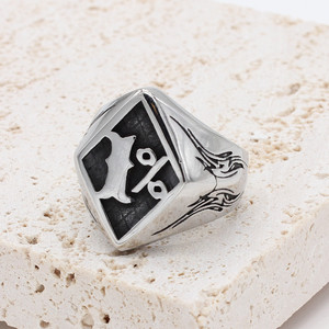 Anillos de <span class=keywords><strong>Boda</strong></span> de Acero Inoxidable Estilo Punk Gótico Vintage al por Mayor para Hombre, Joyería Yiyigo - Aniversario y Compromiso - Product Image 2