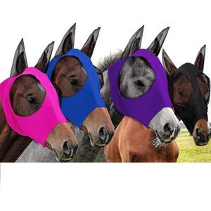 Máscaras Antimoscas para Caballos Frienda con Orejas, Protección UV, Elásticas y Transpirables para Caballos Adultos, 4 Piezas - Product Image 1