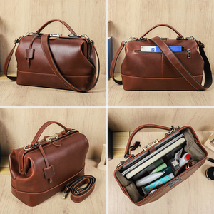 Sac de médecin en <span class=keywords><strong>cuir</strong></span> verrouillable vintage sac de travail en <span class=keywords><strong>cuir</strong></span> véritable pleine fleur pour les femmes 13.3 ''sac médical pour <span class=keywords><strong>ordinateur</strong></span> portable - Product Image 3