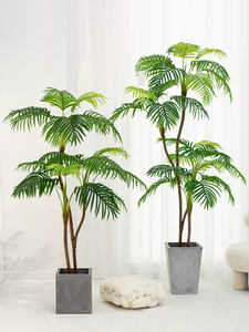 Palmier artificiel de simulation vert pour jardin intérieur, plante artificielle haut de gamme en plastique, bonsaï, décoration en pot - Product Image 5