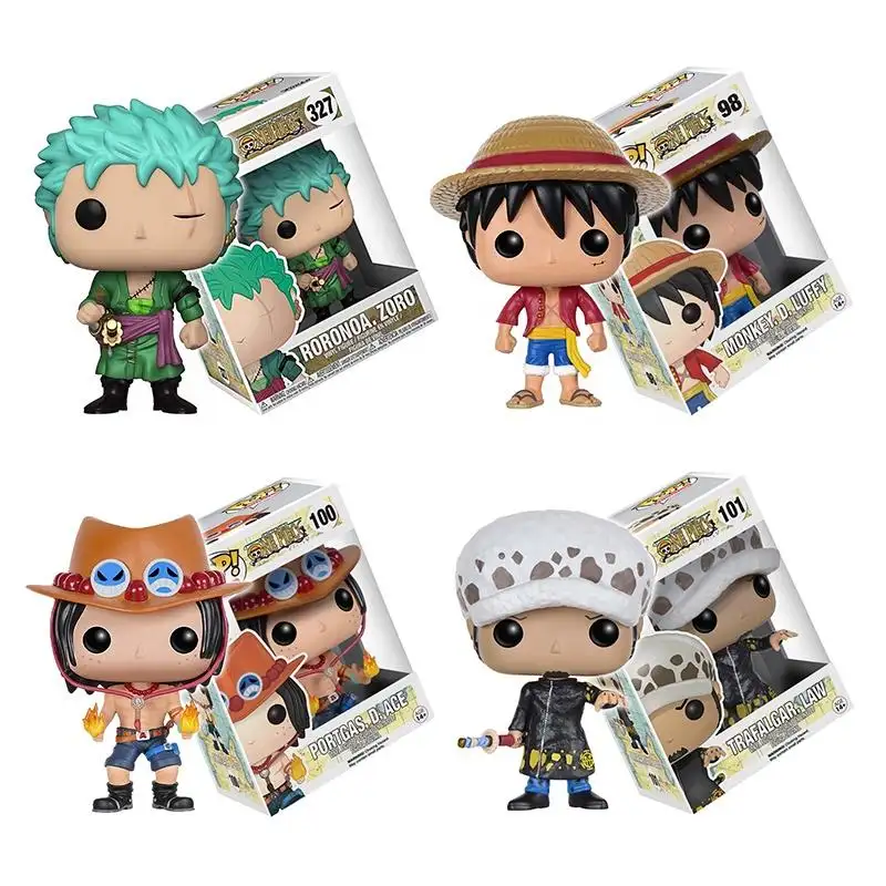 Hot sale Anime Funko Pop One Piece Action Figure Zoro Law Luffy Collectible Model Toys