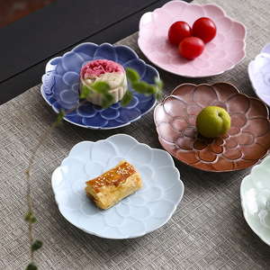 Plato de cerámica con forma de flor para frutas, té, aperitivos, postres, para fiestas, origen Dehua - Product Image 1