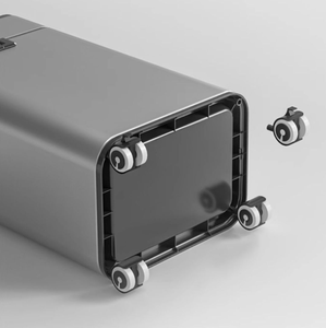 Cestino Intelligente da 15L in Acciaio Inossidabile con Sensore di Aspirazione, Coperchio Apribile Automatico, Ruote e Gambe - Product Image 2