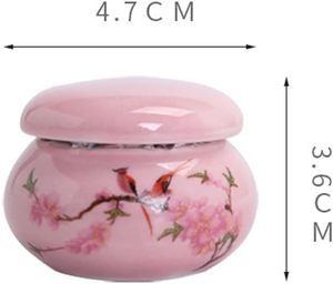 Urna <span class=keywords><strong>in</strong></span> Ceramica per Ceneri di Animali Domestici con Motivo Floreale, Contenitore Commemorativo per Cremazione, Regalo Ricordo per Cani e Gatti - Product Image 2