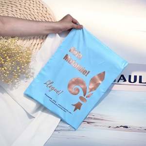 Bolsa de Correo de Polipropileno Azul Resistente, Ecológica y Biodegradable con Logotipo Personalizado y Autosellado para Uso Cosmético - Product Image 1