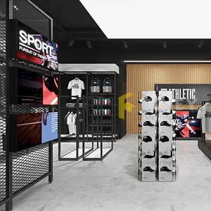 Mağaza iç tasarım spor mağaza montaj mağaza dekorasyon özelleştirilmiş spor vitrin rafı tasarım spor salonu