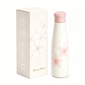 Bouteille d'eau en acier inoxydable de qualité alimentaire sans BPA, 600 ml, 800 ml, à double paroi, isolée sous vide, avec logo personnalisé, forme de bouteille de cola - Product Image 1