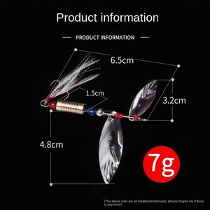 <span class=keywords><strong>Leurre</strong></span> de pêche 7g 9g Spinnerbait Spoon Salmon Pesca Metal Hard Rooster Tail Spinner Lure Baits Inline Spinner Seuelos <span class=keywords><strong>Salmo</strong></span> - Product Image 4