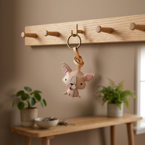 Breloque en cuir suspendu de qualité supérieure pour chihuahua avec motif de dessin animé, double face et coloré pour sacs - Product Image 2