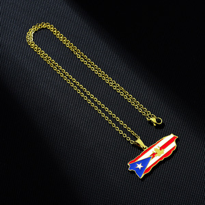 Collar con colgante <span class=keywords><strong>de</strong></span> bandera <span class=keywords><strong>de</strong></span> mapa <span class=keywords><strong>de</strong></span> <span class=keywords><strong>Puerto</strong></span> <span class=keywords><strong>Rico</strong></span> <span class=keywords><strong>de</strong></span> acero inoxidable con goteo <span class=keywords><strong>de</strong></span> aceite Vintage dorado <span class=keywords><strong>para</strong></span> hombres y mujeres, accesorios <span class=keywords><strong>de</strong></span> collar caliente 2024 - Product Image 4