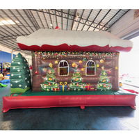 Vente en gros de châteaux gonflables de Noël pour enfants, château gonflable de Noël commercial pour les fêtes