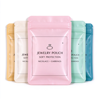 Sac refermable en plastique réutilisable, imprimé sur mesure, pour emballage plat de colliers, boucles d'oreilles et petits bijoux, avec trou de suspension