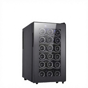 Réfrigérateur à vin électrique en acier inoxydable 18 bouteilles, armoire à vin autonome à zone unique, refroidisseur à vin pour usage domestique - Product Image 3