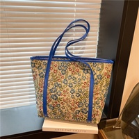 BETTY LUORI 2025 Nouveau Sac Fourre-Tout en Toile Grande Capacité Tendance à Bandoulière Unique pour Femme, Décontracté, Polyvalent, Ethnique, avec Fermeture Éclair