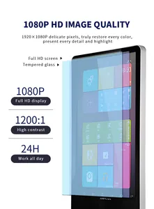 상업용 터치 스크린 세로 43 55 인치 스탠딩 키오스크 LCD 광고 플레이어 마케팅 디지털 간판 마케팅