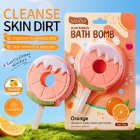 Bombe de bain effervescente SADOER Orange Bubble Stick 75g, Barre de spa réutilisable pour bain moussant, Marque privée OEM Faible MOQ