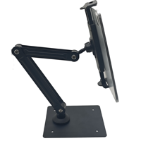 Support d'écran portable télescopique en aluminium réglable en hauteur, pliable, compatible avec les iPad et les téléphones mobiles (4-12 pouces)