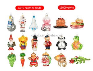Vente en gros d'ornements de Noël en verre faits à la main de haute qualité, design original, forme et taille personnalisées, impression couleur intégrale - Product Image 6