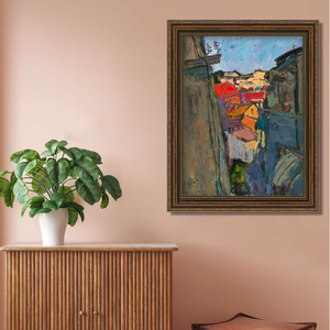 Riproduzione del Dipinto Originale 'La Piccola Casa Bianca' di Zhang Liping, Arte Decorativa per Soggiorno e Camera da Letto - Product Image 3