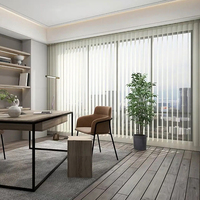 Store verticaux Hanas Dream à tirage manuel, voilages filtrants la lumière, modernes, pour salon et chambre, sur mesure