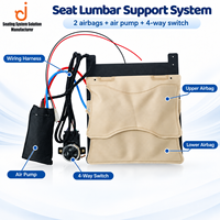 Système de soutien lombaire pneumatique universel pour siège de voiture, 2 airbags, kit de soutien dorsal pneumatique avec interrupteur 4 directions