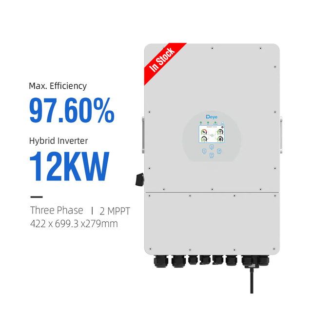 Deye 12Kw Three Phase Hybrid Inverter SUN-12K-SG01LP1-EU Hybrid Mppt Inverter Solar for Home System