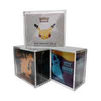 Boîte de rappel personnalisée avec couvercle magnétique Résistance aux UV Boîte Etb en acrylique transparent Perspex Tcg Vitrine