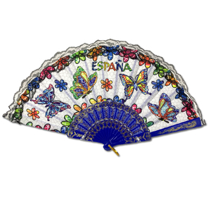 Éventail en bambou personnalisé avec impression sur mesure, souvenir de Hollande, bleu de Delft, éventail d'Amsterdam - Product Image 5