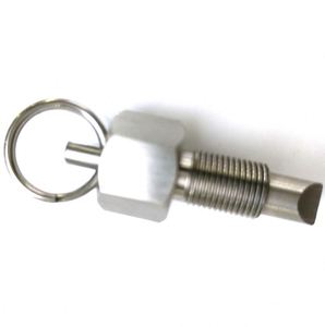 Custom CNC Machined Stainless Steel Auto-<b>Lock</b> Safety Plunger Pull Pin 10-32 <b>Thread</b> 14mm Length - Product Image 3
