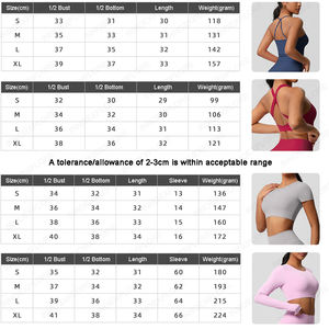 Set di allenamento da palestra da donna Pantaloncini da Yoga a vita alta 11 pezzo Leggings imbottiti reggiseno sportivo <span class=keywords><strong>con</strong></span> Base a manica lunga <span class=keywords><strong>con</strong></span> chiusura a maglia - Product Image 5