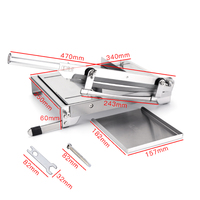 Vente chaude 13 "Double lame multifonction en acier inoxydable Biltong saccadé herbe viande ruban coupe trancheuse