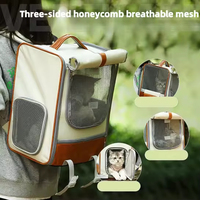 Sac de transport pour animaux de compagnie, portable, extensible, en tissu Oxford souple, écologique, classique, élégant, avec fermeture éclair et quatre fenêtres en maille, idéal pour le vélo