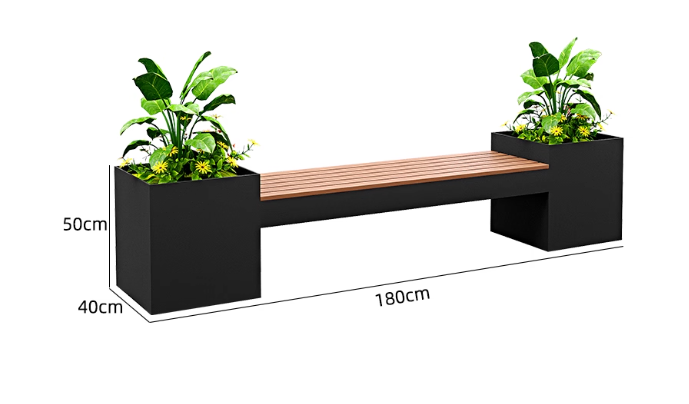 Banc à fleurs 180*40*50
