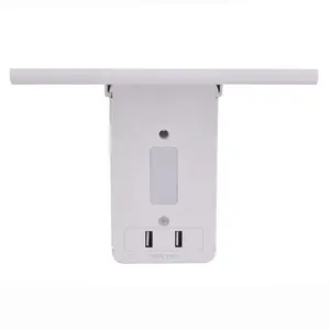 4 outlet shelf power strip us wall power socket with night light