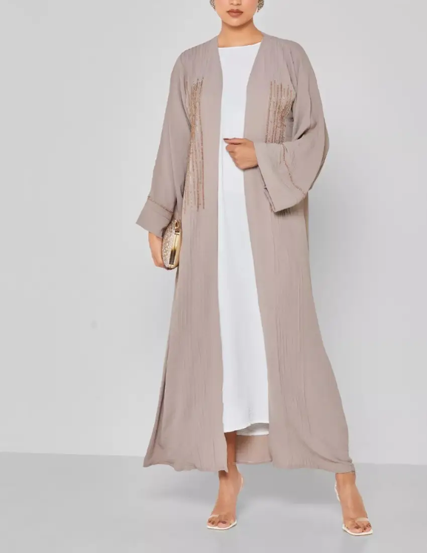 Odm Bán buôn tinh tế Dubai Arabian abaya tay beading Thổ Nhĩ Kỳ hồi giáo Trung Đông hồi giáo abaya