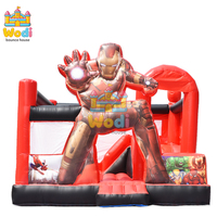 Château gonflable écologique pas cher, qualité commerciale, PVC robuste, garantie 3 ans, taille personnalisable pour les fêtes d'enfants