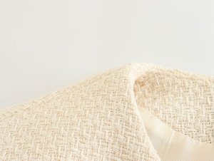 2025 printemps nouvel an Style européen américain blanc col montant <span class=keywords><strong>Blazer</strong></span> avec bouton en métal décoration courte parfum veste - Product Image 6