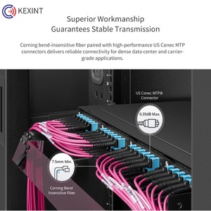 KEXINT 3x12 Cable de conexión de fibra óptica macho a macho con polaridad de intercambio de empuje de tracción 9 <span class=keywords><strong>mm</strong></span> MTP Pro PBT tubo suelto chaqueta de <span class=keywords><strong>PVC</strong></span> hecha de cobre - Product Image 4