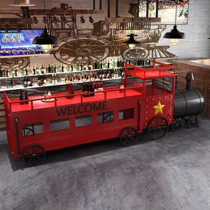 เคาน<span class=keywords><strong>์เ</strong></span>ตอร์บาร์<span class=keywords><strong>ส</strong></span>ไตล์อเมริกันเรโทรอินดั<span class=keywords><strong>ส</strong></span>เทรียล ชุดรถไ<span class=keywords><strong>ฟ</strong></span>ยางสีแดงวินเทจ ของตกแต่งพื้นที่ต้อนรับสำหรับร้านอาหารธีม ของที่ระลึก - Product Image 3