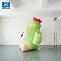 Modèle gonflable personnalisé de chien cactus de dessin animé, personnage de simulation pour la publicité en extérieur, les sites touristiques, les événements et la décoration paysagère